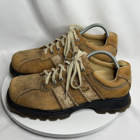 Bed Stu VTG Y2K Tan Leather Chunky Lug Sole Distressed Sneakers Men’s Size 10 - Picture 1 of 8
